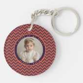 Elegant Gifts For Father Stripe Pattern Schlüsselanhänger (Rückseite)