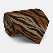 Elegant Gifts For Him Tiger Print Krawatte (Gerollt)