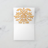 Elegant Gilded Damask Dankeschön Card Dankeskarte (Innenseite)