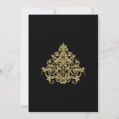 Elegant Gilded Wedding Einladung (Rückseite)