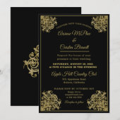 Elegant Gilded Wedding Einladung (Vorne/Hinten)
