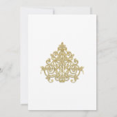Elegant Gilded Wedding Einladung (Rückseite)