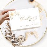 Elegant Gilded Wedding Vielen Dank, dass Sie gekla Dankeskarte<br><div class="desc">Vielen Dank an Ihre Gäste mit dieser eleganten Hochzeitskarte, die sich durch eine moderne, handgeschriebene Kalligraphie und wunderschöne, vergoldete botanische Blätter in goldenen Farbtönen auszeichnet. Option, im unteren Bereich eine gedruckte Nachricht hinzuzufügen oder in Leerzeichen verlassen, damit Sie später eine persönliche Nachricht ausgeben können. Möglichkeit, ein Foto in der oberen...</div>