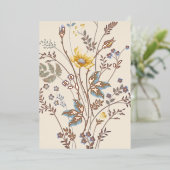 Elegant Gilded Wildblume Botanisch Folieneinladung (Stehend vorne)