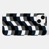 Elegant Gingham Contemporary Case-Mate iPhone Hülle (Rückseite (Horizontal))