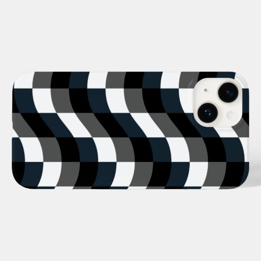 Elegant Gingham Contemporary Case-Mate iPhone Hülle (Rückseite (Horizontal))