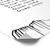 Elegant Ginkgo Biloba Hochzeitskarte Poster (Ecke)