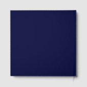 Elegant Ginkgo Blätter Dark Navy Wedding Foil Gästebuch (Rückseite)