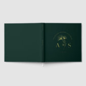 Elegant Ginkgo Blätter Emerald Green Wedding Foil Gästebuch (Voll)