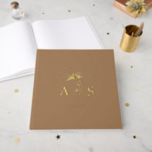 Elegant Ginkgo Blätter Mocha Brown Wedding Foil