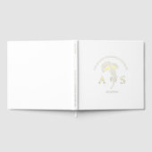 Elegant Ginkgo Blätter White Wedding Foil Gästebuch (Voll)