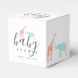 Elegant Giraffe Elephant Baby Shower Geschenkschachtel