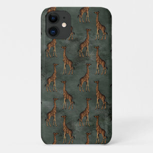 Elegant Giraffe in Bronze Green Chic Case-Mate iPhone Hülle