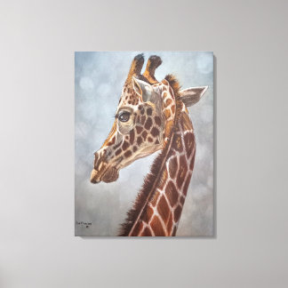 Elegant Giraffe Portrait Painting Large Leinwanddruck