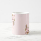 Elegant Girl First Holy Communion Boho Floral Pink Kaffeetasse (Mittel)