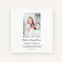 Elegant Girl Foto First Communion Gästebuch
