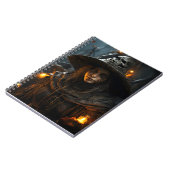 Elegant Girl Halloween Witz Herbstsaison Notizblock (Linke Seite)