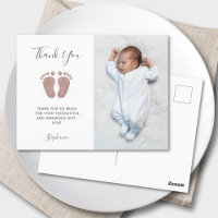 Elegant Girl's Baby Shower Foto Vielen Dank