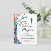 Elegant Girls Taufe Einladung zur Weihnachtsfeier (Stehend Vorderseite)