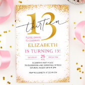 Elegant Girly 13. Geburtstag Einladung
