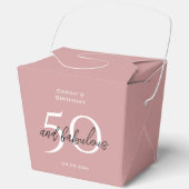 Elegant Girly 50 & Fabulous Geburtstag Dusty Pink Geschenkschachtel (Vorderseite)