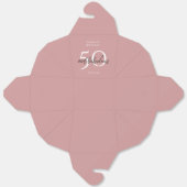 Elegant Girly 50 & Fabulous Geburtstag Dusty Pink Geschenkschachtel (Ungefaltet)