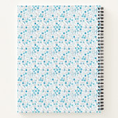 Elegant Girly Blue Artist Monogram Sketchbook Notizblock (Rückseite)