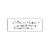 Elegant Girly Chic Script Calligrafy Name Address Permastempel (Design)