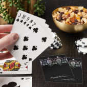 Elegant Girly Diamond Sparkle Monogram Name Spielkarten (In Situ)