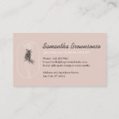 Elegant Girly Feminine Minimal Lingerie Mode Visitenkarte (Rückseite)