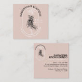 Elegant Girly Feminine Underwear Lingerie Fashion Quadratische Visitenkarte (Vorne/Hinten)