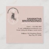 Elegant Girly Feminine Underwear Lingerie Fashion Quadratische Visitenkarte (Rückseite)