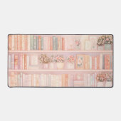 Elegant Girly Floral Bookish Schreibtischunterlage (Vorderseite)