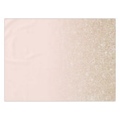 Elegant Girly Gold Rose Rosa Glitzer Ombre Tischdecke (Vorderseite (Horizontal))