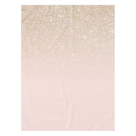 Elegant Girly Gold Rose Rosa Glitzer Ombre Tischdecke (Vorderseite)