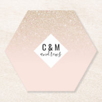 Elegant Girly Gold Rose Rosa Glitzer Ombre