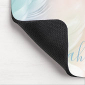 Elegant Girly Mit Monogramm Pastel Rainbow Feather Mousepad (Ecke)