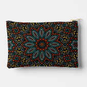 Elegant Girly Modern Stilvoll Dot Mandala Muster Zubehörtasche (Rückseite)