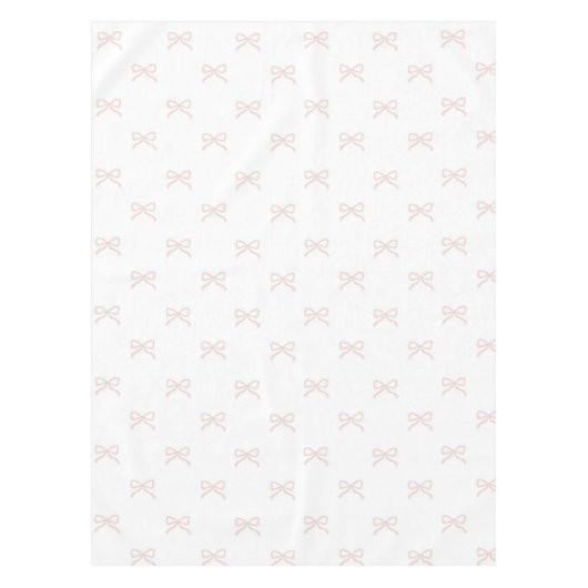 Elegant Girly Pink Bow Pattern Spring Summer Chic Tischdecke (Vorderseite)