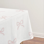 Elegant Girly Pink Bow Pattern Spring Summer Chic Tischdecke (Beispiel)