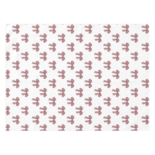 Elegant Girly Pink Bow Pattern Spring Summer Chic Tischdecke (Vorderseite (Horizontal))