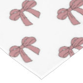 Elegant Girly Pink Bow Pattern Spring Summer Chic Tischdecke (Schrägansicht)