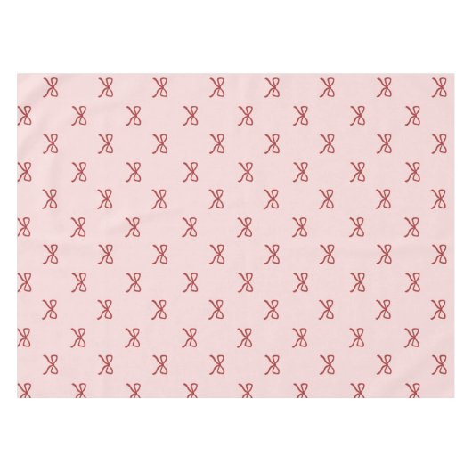 Elegant Girly Pink Bow Pattern Spring Summer Chic Tischdecke (Vorderseite (Horizontal))