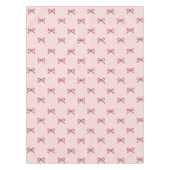 Elegant Girly Pink Bow Pattern Spring Summer Chic Tischdecke (Vorderseite)