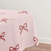 Elegant Girly Pink Bow Pattern Spring Summer Chic Tischdecke (Beispiel)