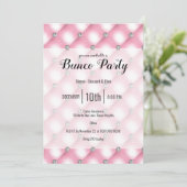 Elegant Girly Pink Bunco Party Einladung (Stehend Vorderseite)