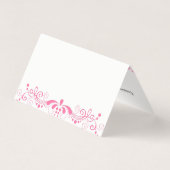 Elegant Girly Pink Wirbel Lace Visitenkarten (Rückseite)