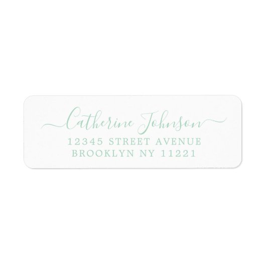 Elegant Girly Script Calligraphy Mint Green (Vorne)
