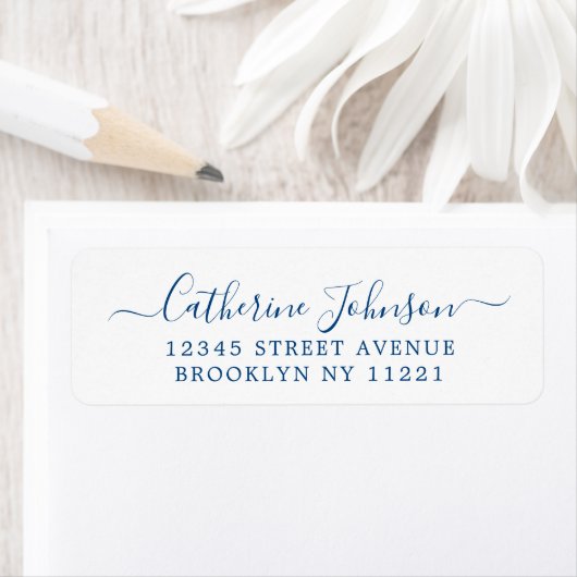 Elegant Girly Script Calligraphy Navy Blue (Insitu)