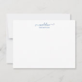 Elegant Girly Script Navy Blue Typografy Mitteilungskarte (Vorderseite)